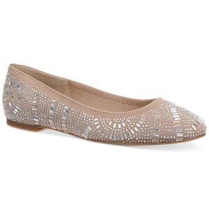 Thalia Sodi Women's Karli Embellished Slip-on Flats - Nude Flyknit Ab